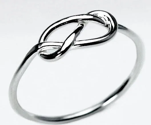 925 Silver Love Knot Plain Ring