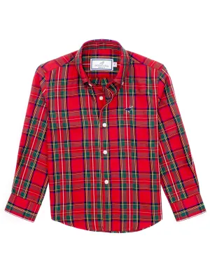 Boy's Seasonal Sportshirt- Yuletide