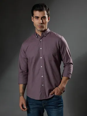 Classy - Turkish Fit Shirt With Elbow Patch - Pale Purple