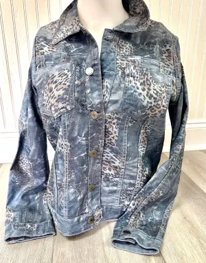 Denim Leopard Reversible Jacket