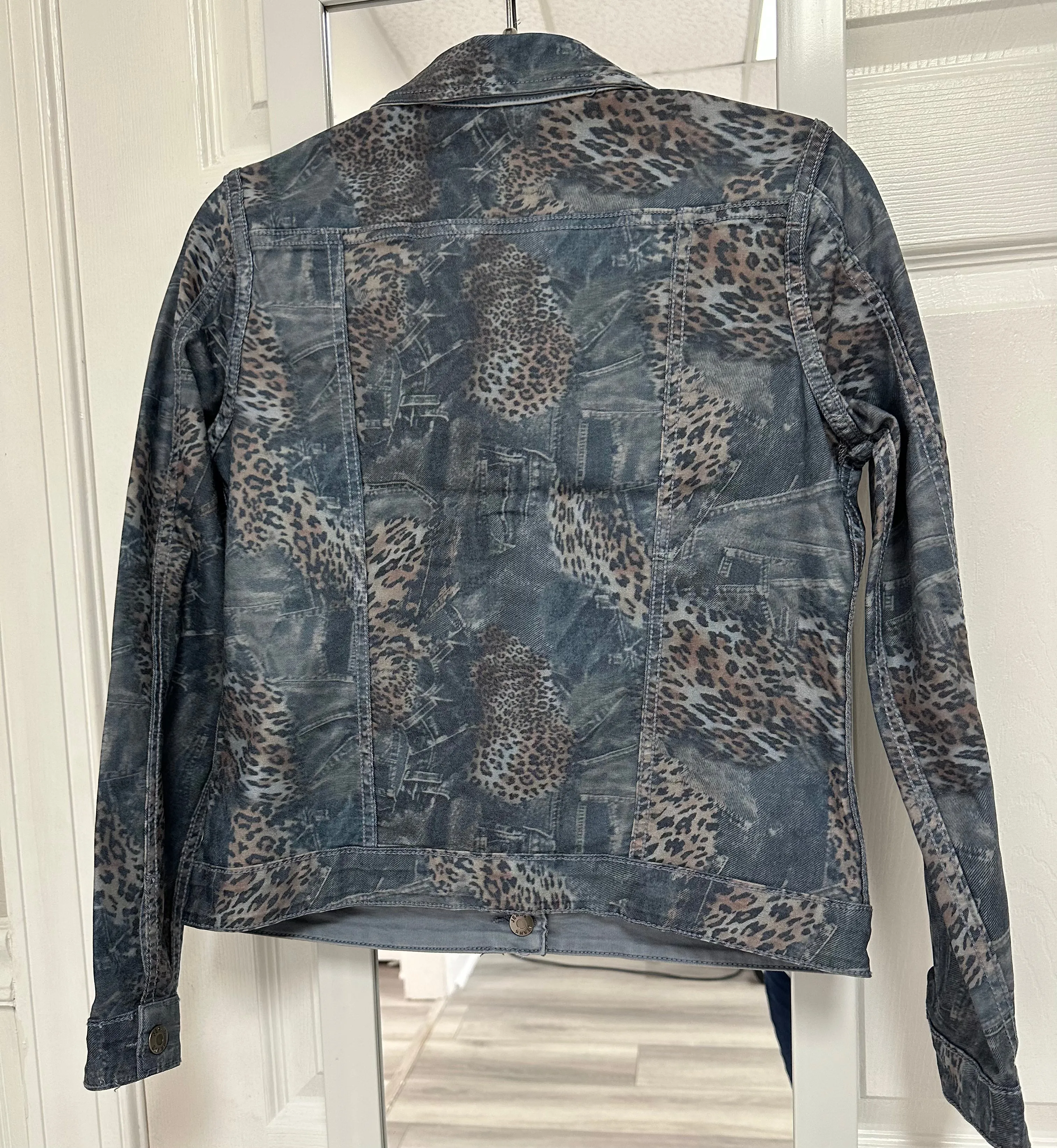 Denim Leopard Reversible Jacket