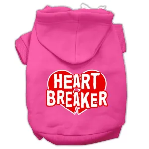 Heart Breaker Screen Print Pet Hoodies Bright Pink Size XXL (18)