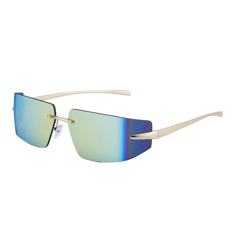 Luxury Rimless Rectangular Sunglasses