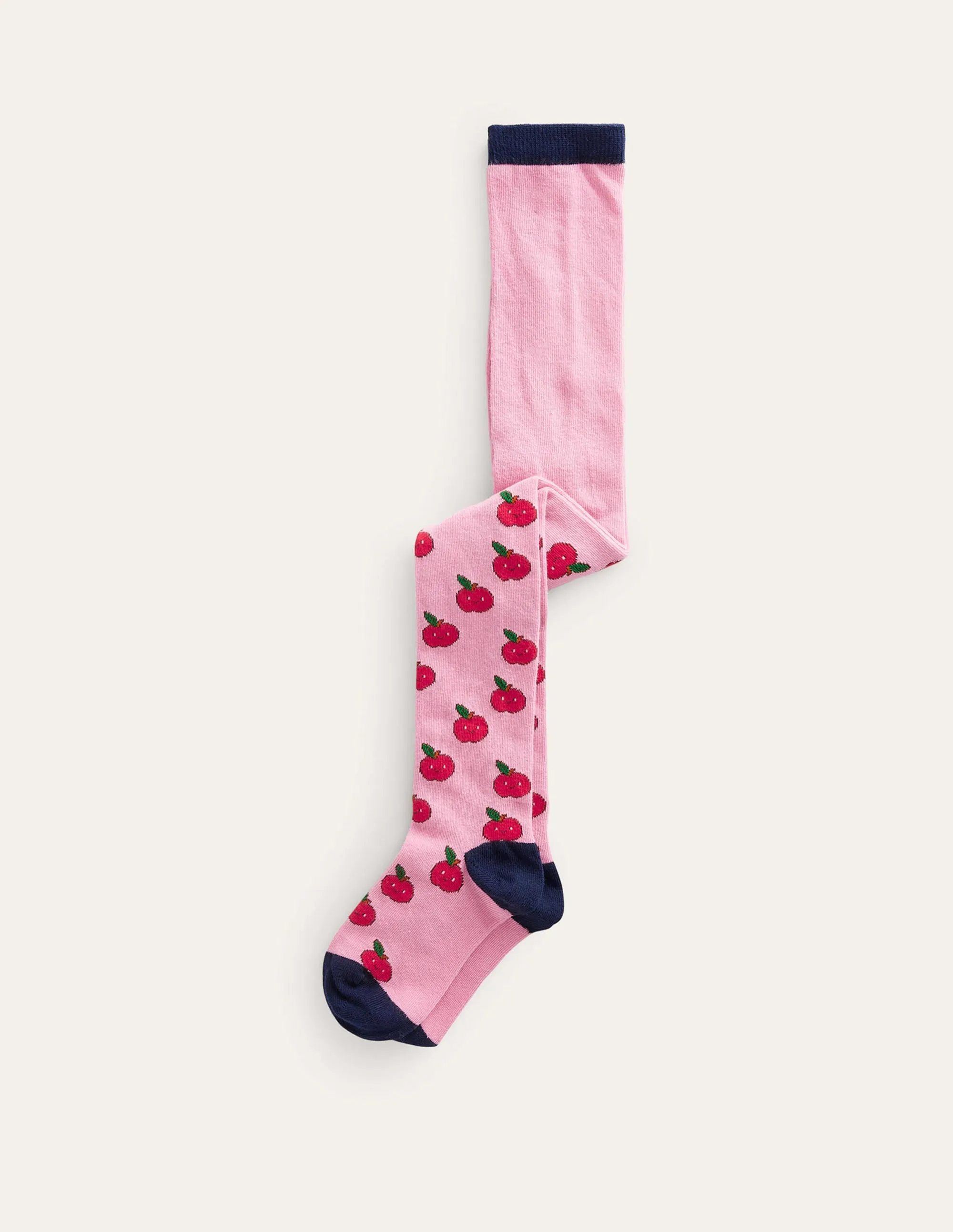 Patterned Tights-Pink Apples