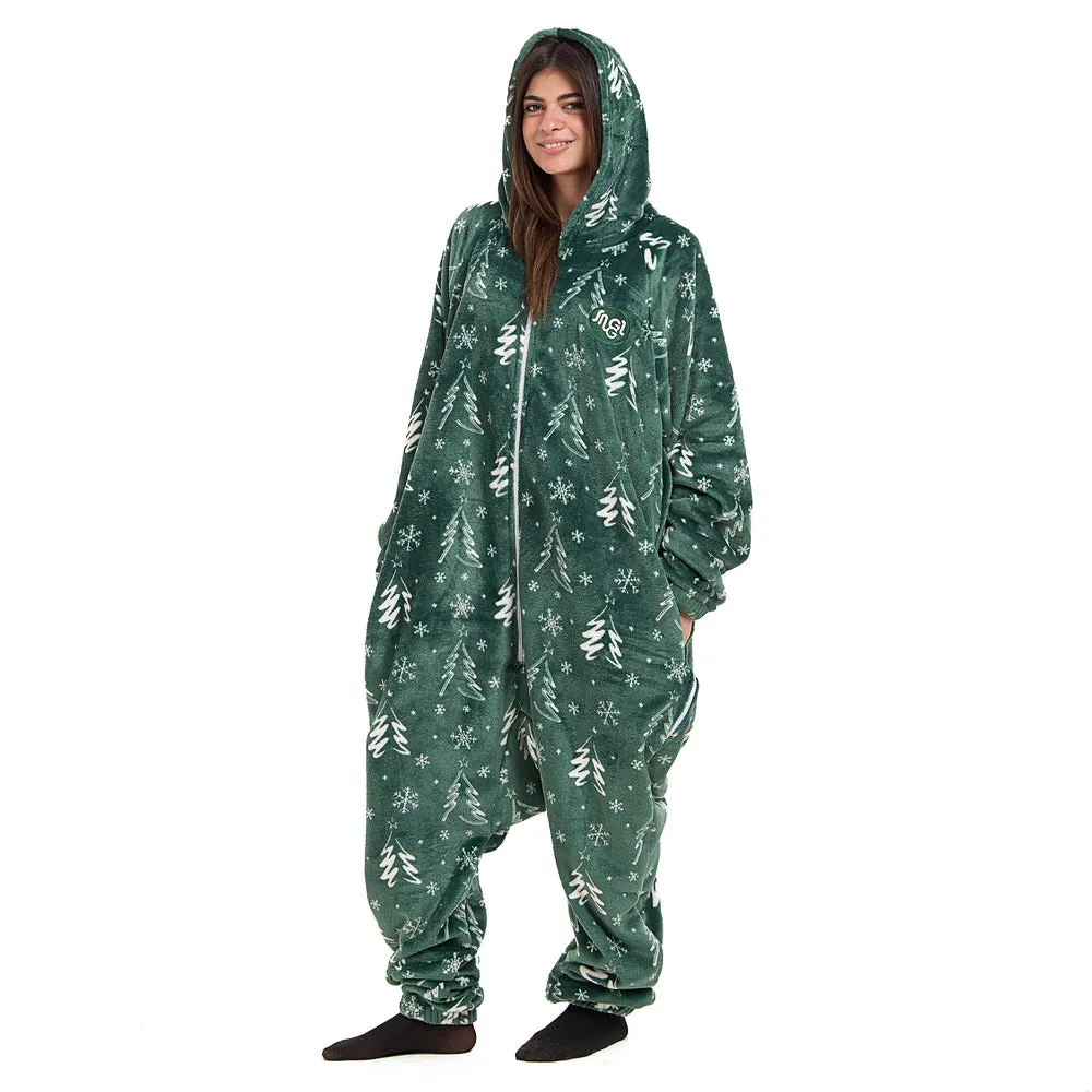 Snuggs Blanket Onesie Green Christmas Tree