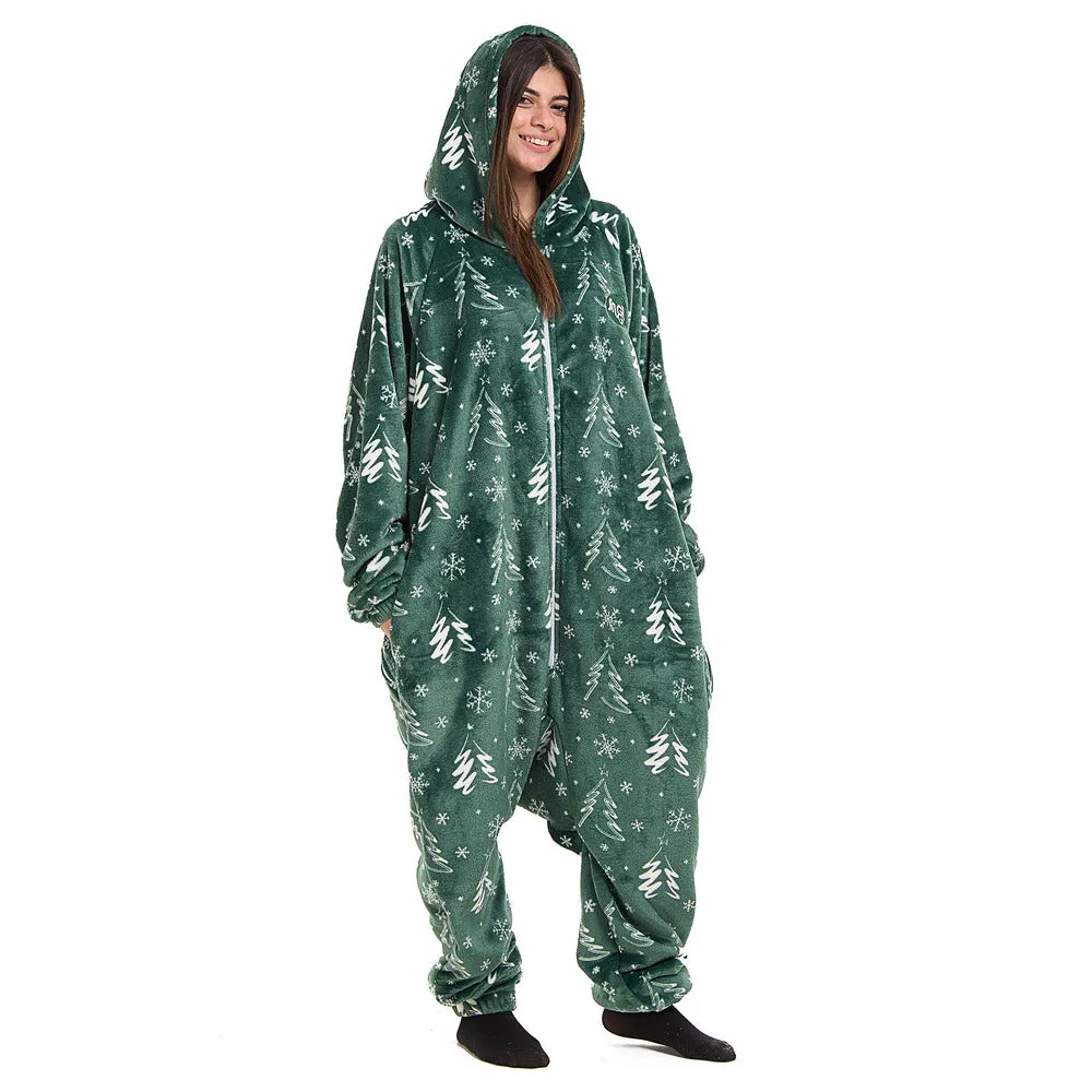 Snuggs Blanket Onesie Green Christmas Tree