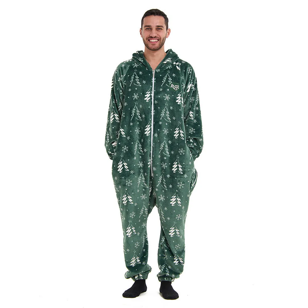 Snuggs Blanket Onesie Green Christmas Tree